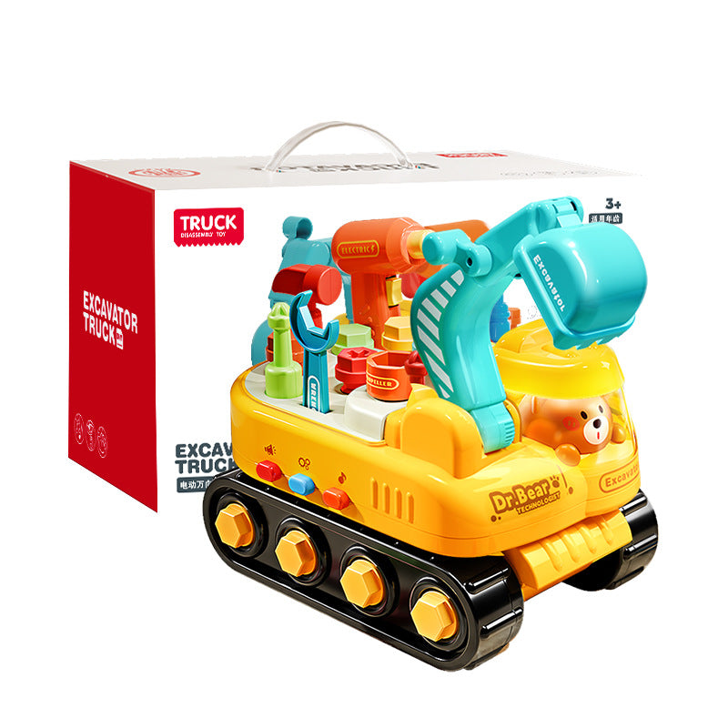 Kids' screwdriver toy set - assemble & twist electric drill, detachable screwdriver kit, educational construction vehicle for boys