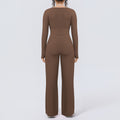 pure color double-piece nude tight high-elastic fake two-piece yoga suit sports running fitness two-piece set for women