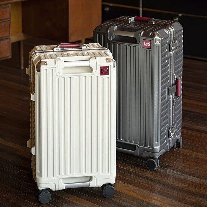 Lee large-capacity suitcase women's 20-inch boarding trolley case aluminum frame universal wheel suitcase 30-inch password bag