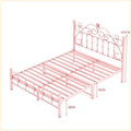 Wrought iron bed - thickened & reinforced, minimalist modern princess bed, trending online 1.8m, double bed, nordic single 1m, iron frame bed