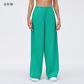 Women's outdoor sports fitness outfit set - lightweight long sleeve zip-up jacket & loose fit straight leg casual active pants