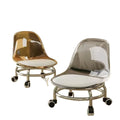 For homebackrest silent pulley low stool transparent small chair toddler kids acrylic chair universal wheel stool