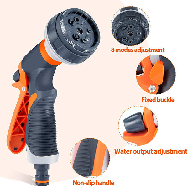 Multifunctional car wash water gun, garden tool water heater 8 functions high pressure garden irrigation water gun