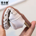 Vancahao girls' sandals: new summer  collection - kids' woven closed-toe first walker shoes, korean style girls' beach sandals