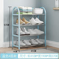 Stainless steel shoe rack reinforced thickened simple shoe rack dormitory shoe rack multi-layer for home bathroom door storage shoe rack