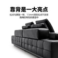 Brand leather half-green genuine leather sofa house living room straight row sofa classy large apartment high-end lawrence sofa