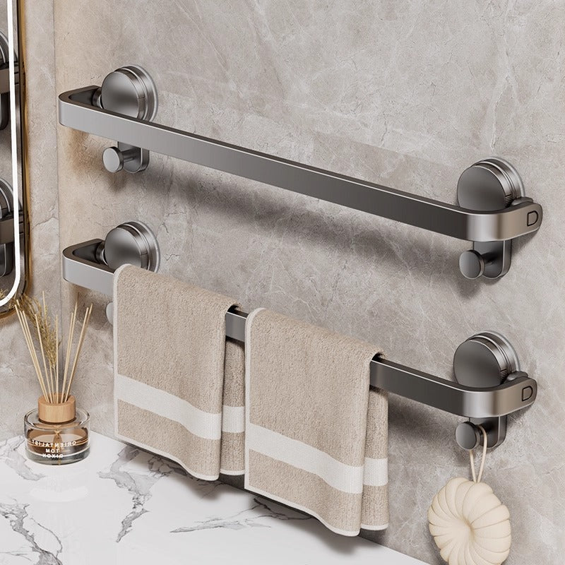 Suction cup towel rack foldable bathroom punch-free bathroom toilet storage rack wall-mounted towel bar single pole hanging rack