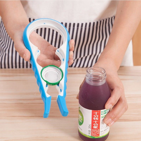 Kitchen can opener, multi-functional bottle opener, four-in-one labor-saving cap opener, anti-skid can screwing cap screwdriver