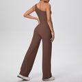 New arrival: cross-border double-sided brushed microfiber solid color compression set - high-stretch activewear for running, fitness, and yoga (two-piece)