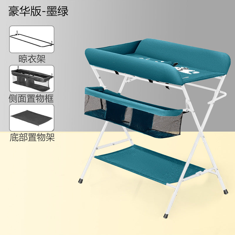 Diaper changing table - portable, multifunctional, foldable baby care station for newborns - bathing, diaper changing, and massage