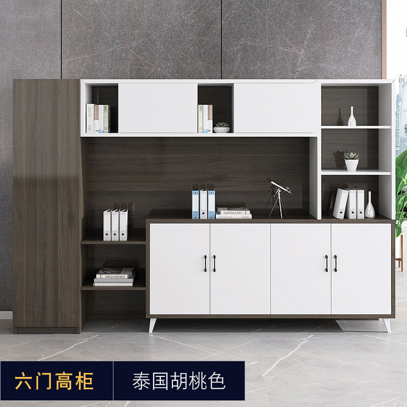 Office minimalist modern file cabinet wooden document financial records small cabinet low cabinet panel drawer style