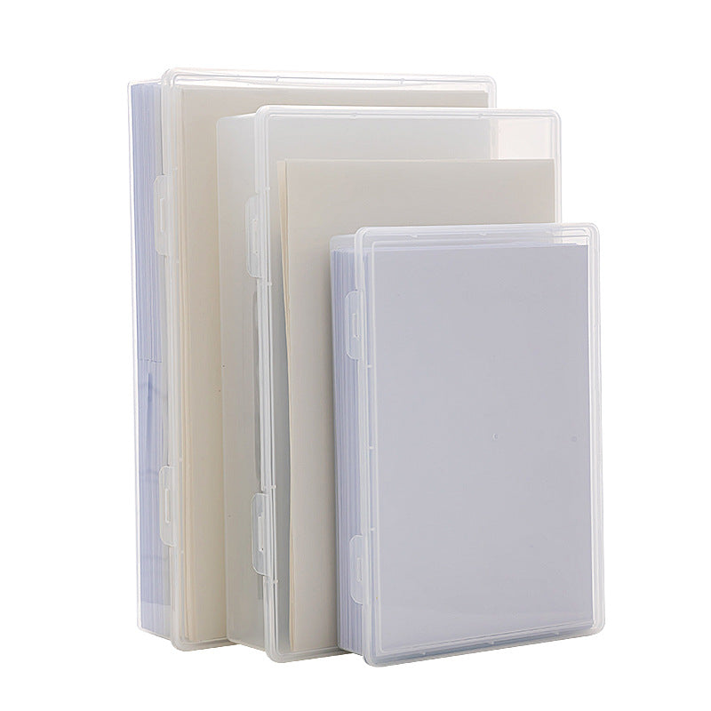 Desktop ID storage box with lid Desk storage Document storage box Multifunctional plastic flip a4 storage box