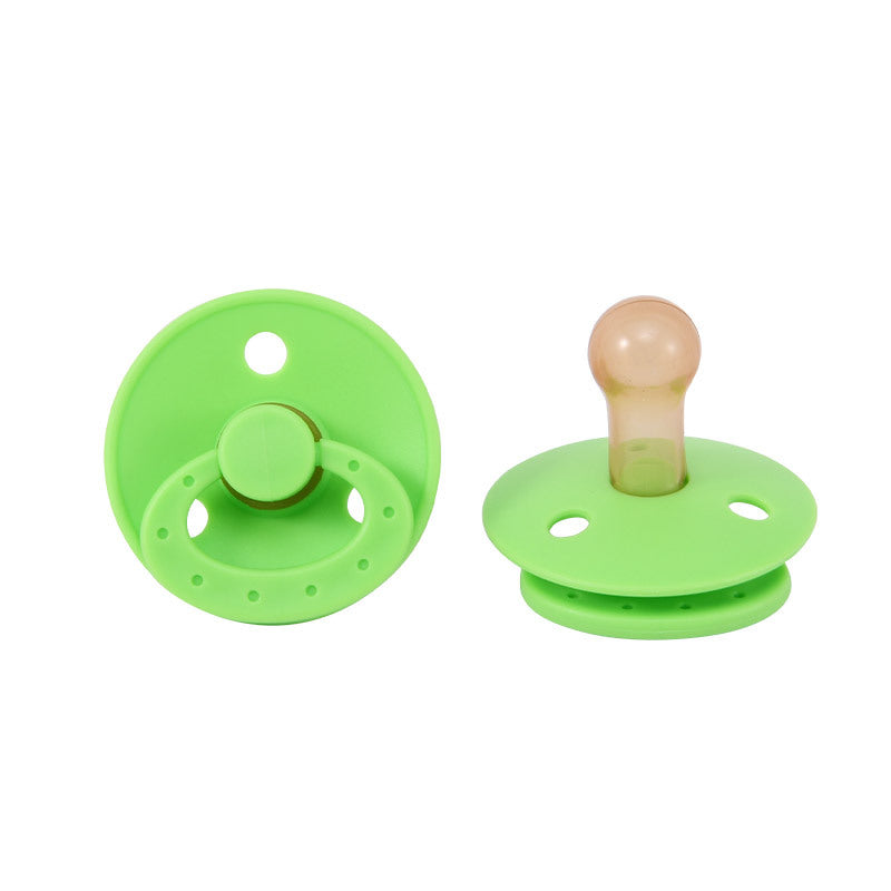 Cute colored baby soothes PP pacifier, environmentally friendly anti-chain pacifier clip, baby sleeps peacefully simulated breast milk toothpaste