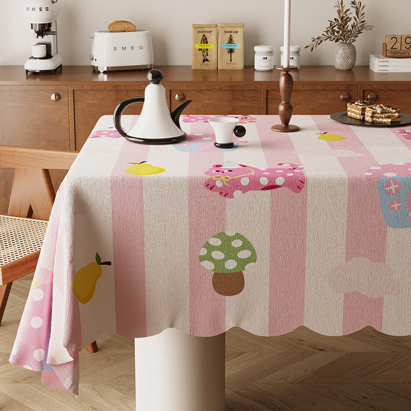 New dopamine tablecloth - creamy style fabric, high-end light luxury living room coffee table home desktop protector