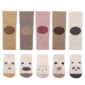 Babibele newborn crawling suit autumn and winter style dot glue non-slip cartoon terry heattech floor socks knee pads suit