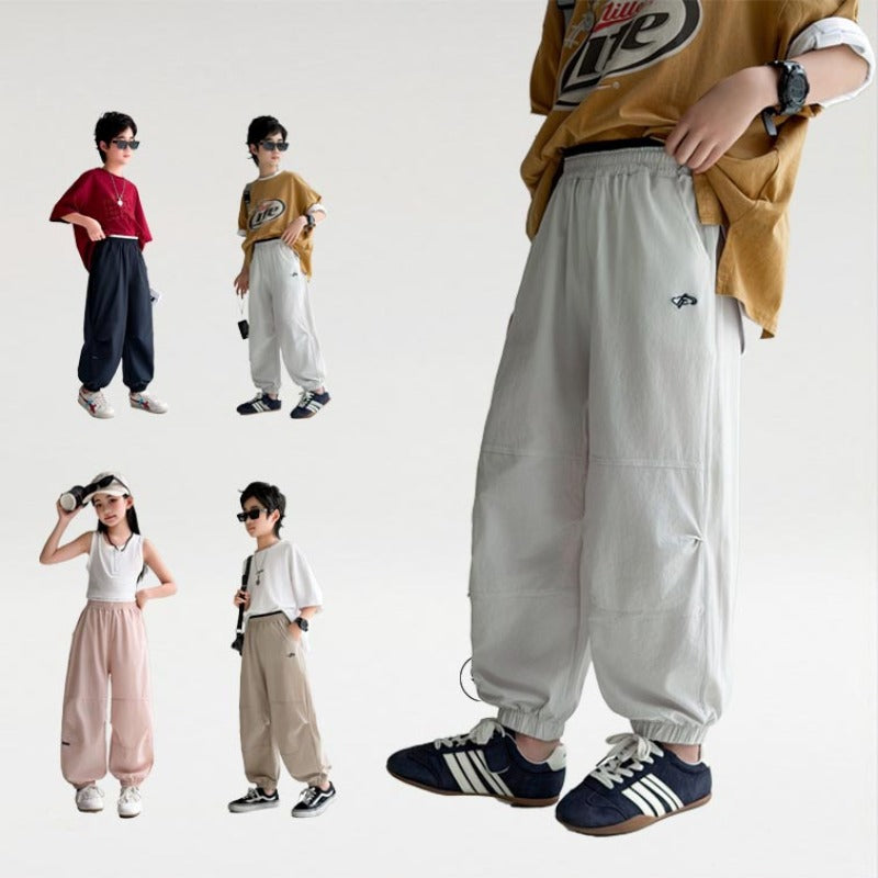 【as thin as a whisper】new summer collection: ultra-thin ice silk, cool, skin-friendly, breathable, casual anti-mosquito pants for boys and girls