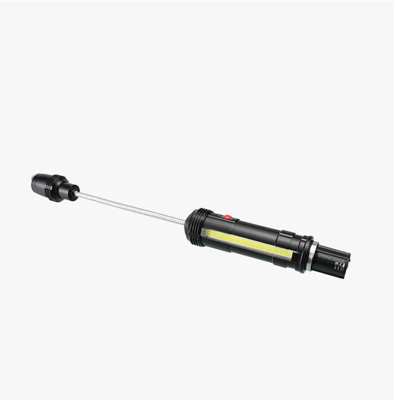 Cross-border hot-selling LED flashlight COB maintenance light USB charging T6 telescopic barbecue light magnet work light night light