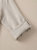 1688 casual linen henley shirt with adjustable sleeves - a wardrobe staple for everyday wear and commuting