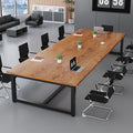 Conference table - modern minimalist executive desk - meeting table with chairs - conference room workstation - training table