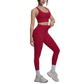 Sexy criss-cross back shockproof sports bra yoga set - high waist, butt-lifting, quick-dry, compression running & fitness outfit