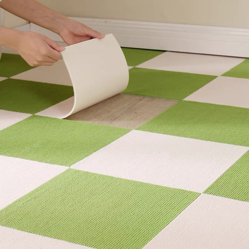 Cross-border self-adhesive splicing floor mat Japanese-style whole square blanket glue-free paste carpet cream wind bedroom full floor mat