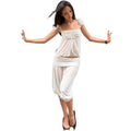 european and american women's clothing  summer new french chic flutter sleeve see-through top and high-waisted lantern pants set