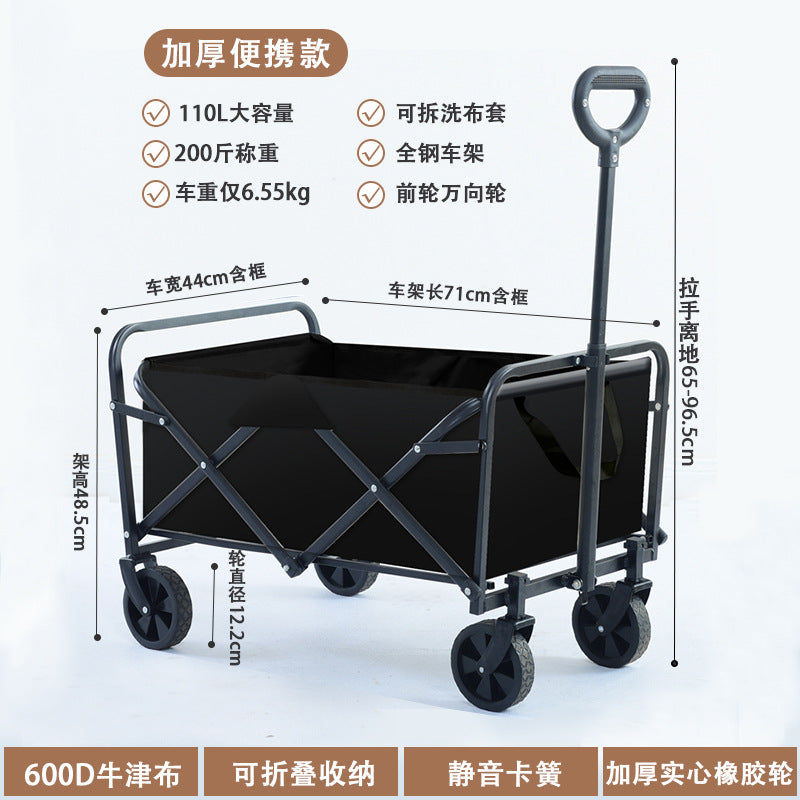 New arrival outdoor camping cart foldablecamping style small trailer camp cart lightweight foldable simple outdoor cart
