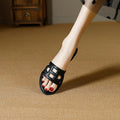 2025 new women's low heel flat sandals and slippers - round toe, voltage laser design