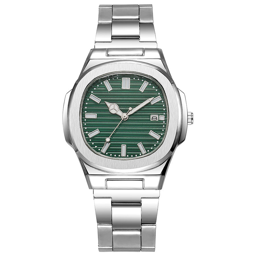 2025 new square sports calendar steel band watch men's quartz wristwatch - direct from the manufacturer, wholesale available, in-stock
