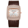 e-commerce hot-selling snake-embossed leather belt diamond-studded women's watch, square full diamond quartz watch, ladies' watch manufacturer wholesale