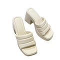 High-heeled slippers for women 2026 summernew arrival open toe thick heel waterproof platform thick soleoutwearplatform shoeseasiest for match one-line sandals