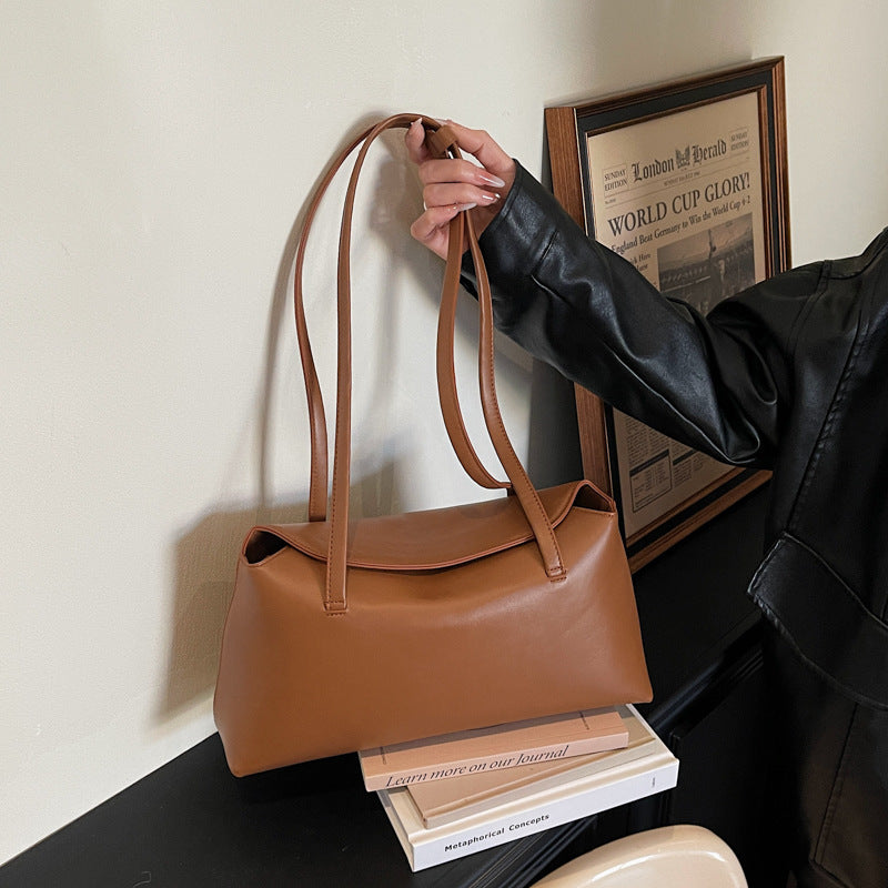 Korean style minimalist luxury shoulder bag - 2025 winter versatile underarm bag - large capacity work & commute bag
