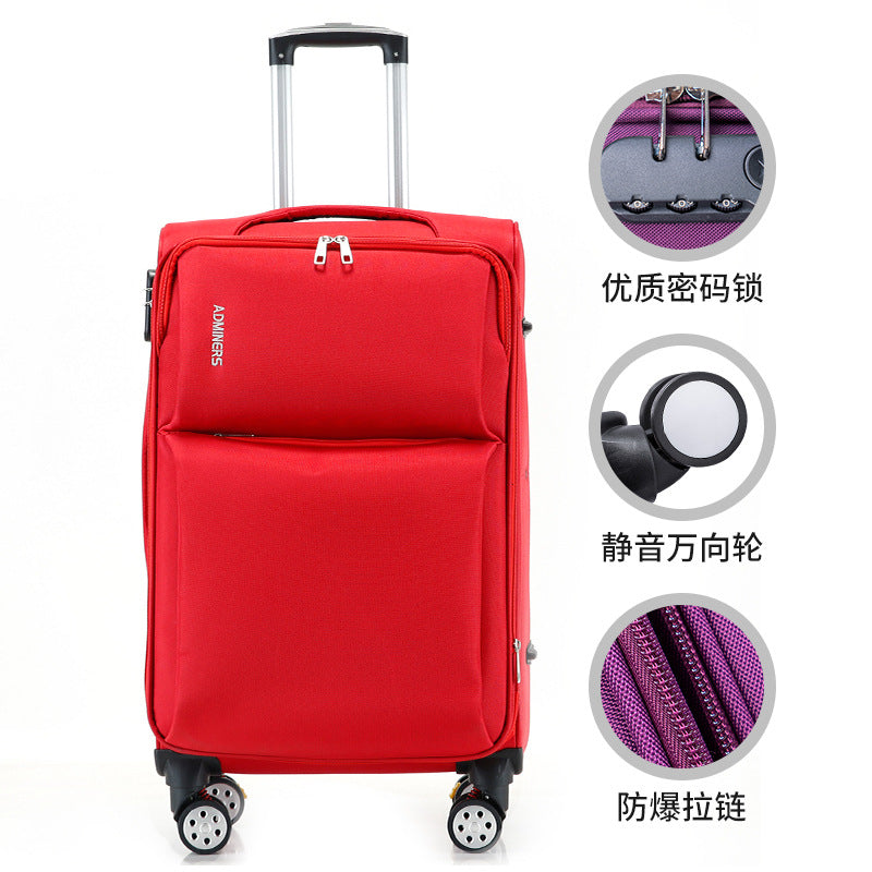 Oxford cloth trolley case universal wheel password case travel boarding case 20 inch canvas case business suitcase 24 inch