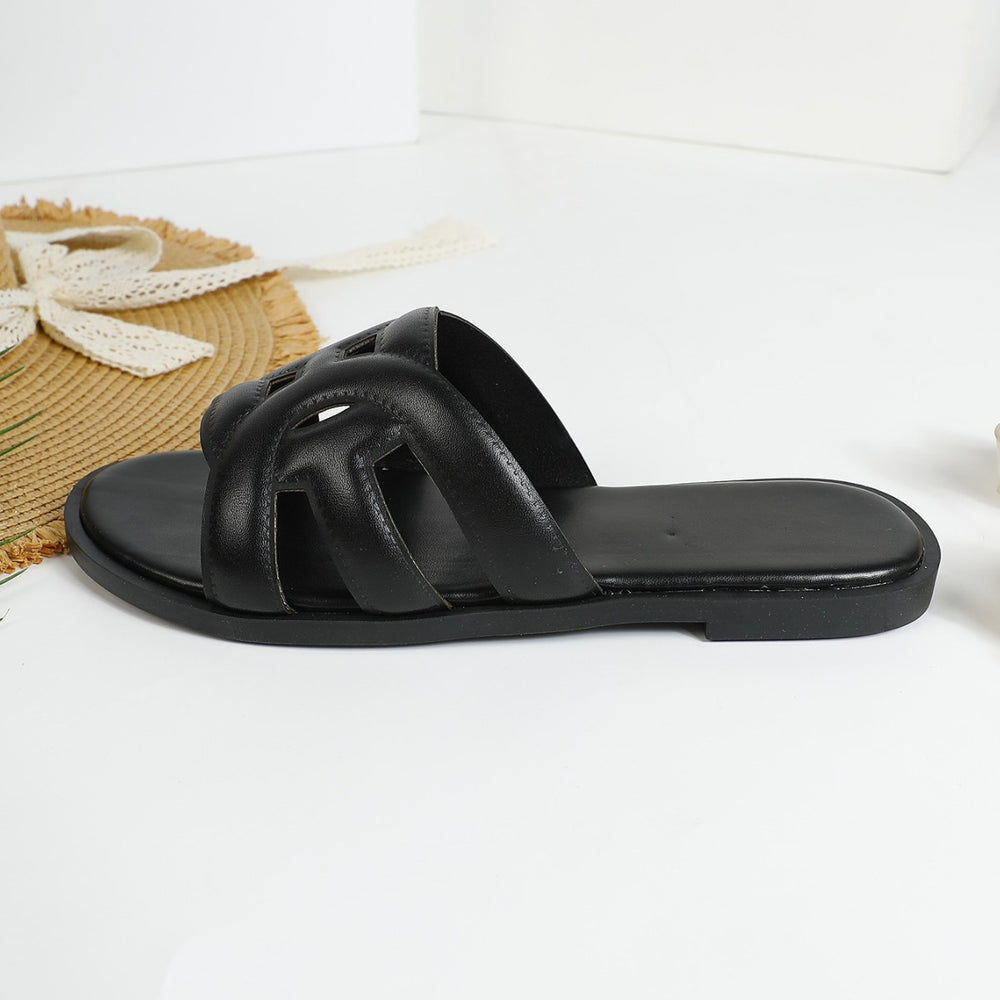 Summer slippers women's internet celebrity new korean style casual non-slipeasiest for match flats one-line slippers fashion sandals women's outwear