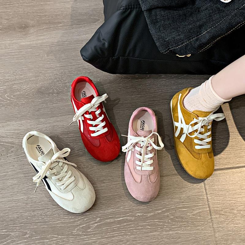 Red german army trainers (gats) women's shoes 2026 new arrival hot spring/autumn style super popular mesh breathable agnes shoes skate shoes sneakers