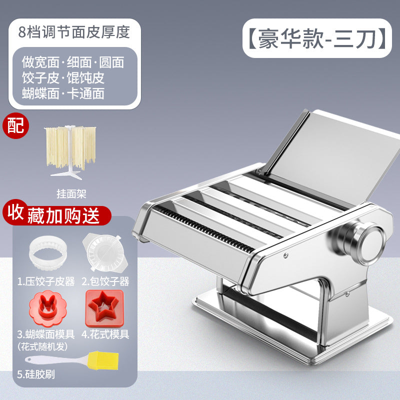 Noodle machine for homesmall stainless steel manual noodle machine commercial multifunctional dumpling wrapper machine noodle rolling tool