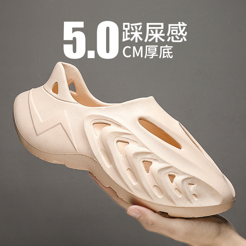 Cross-border 2025 new camouflage sports coconut hole shoes men's trend hollow Roman sandals beach shoes wholesale