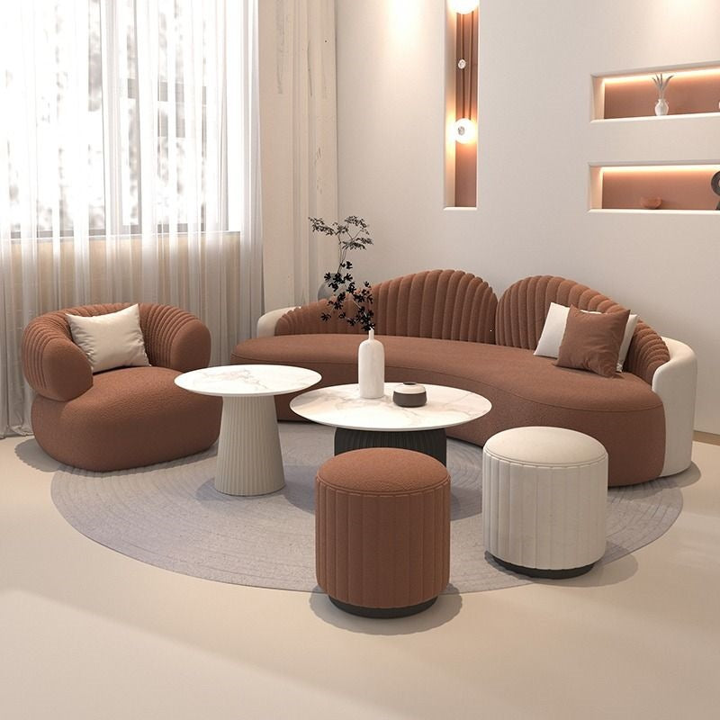 Beauty salon sofa curved light luxury clothing wedding dress shop special-shaped design hotel creative popular sofa simple modern