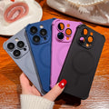 Suitable for iphone17pro mobile phone case liquid air bag four-corner magnetic suction apple 14 lens film all-inclusive protective cover