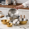 Korean stainless steel multi-purpose basin and bowl for home hot pot basin thickened soup basin cold basin kitchen large egg washing basin