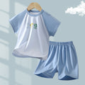 Yishimei summer new arrivalkids men's and women's small and medium-sized children's category a boneless tencel lyocell short-sleeved home clothes set