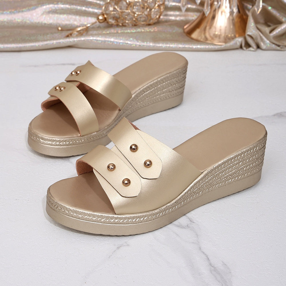 summer new arrival: plus-size women's casual comfort wedge sandals - wholesale fashion outerwear platform sandals