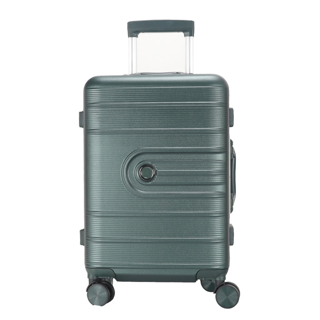 Metal logo suitcase aluminum frame trolley case universal wheel suitcase printed pattern gift password bag manufacturer