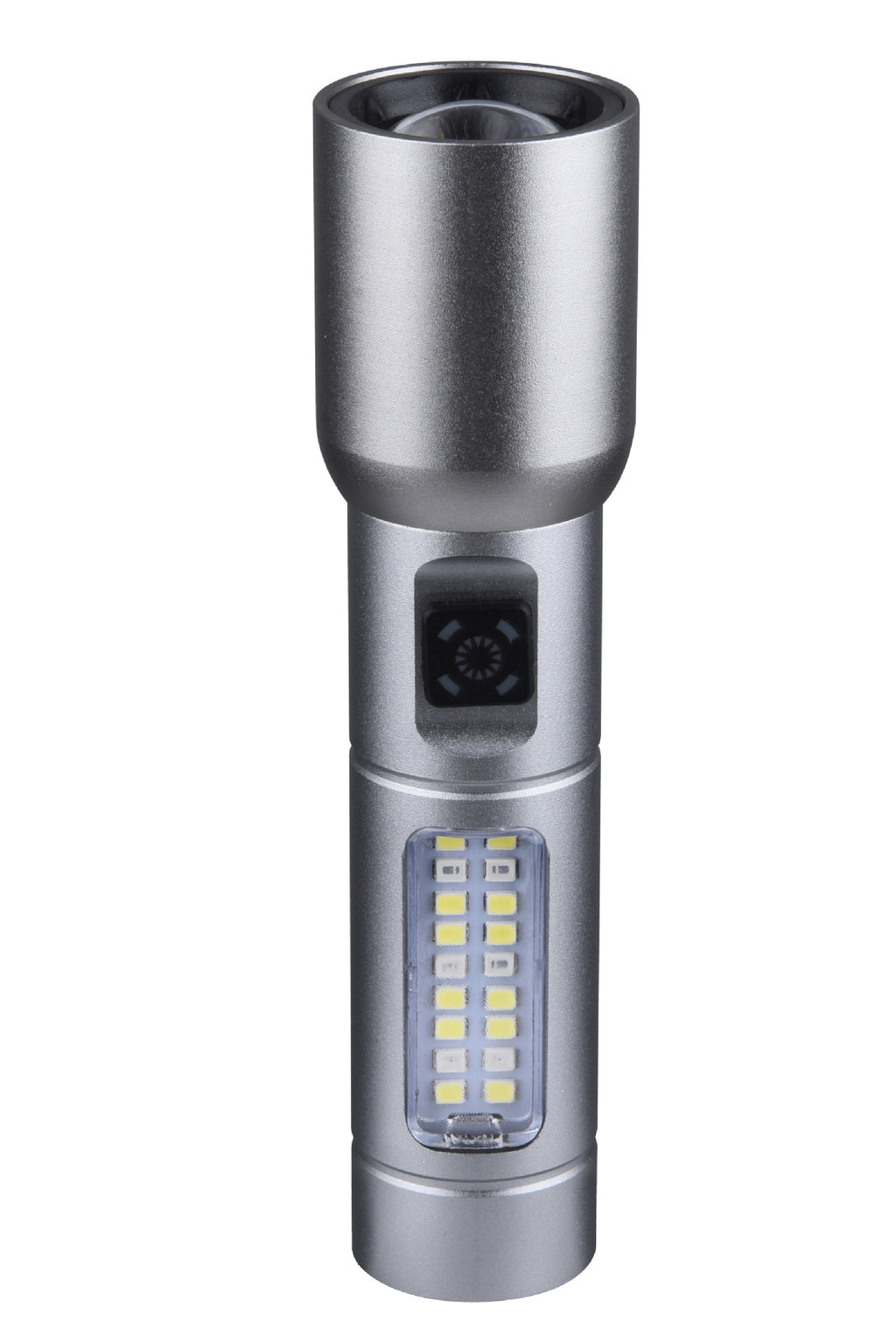 Cross-border new charging long battery life zoom outdoor super bright long-distance telescopic portable flashlight strong light laser cannon