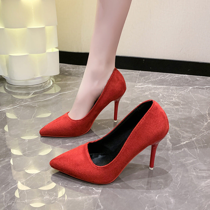 2026 summer new pointed-toe stiletto slip-ons: dopamine dress shoes, versatile for any outfit, elegant high heels