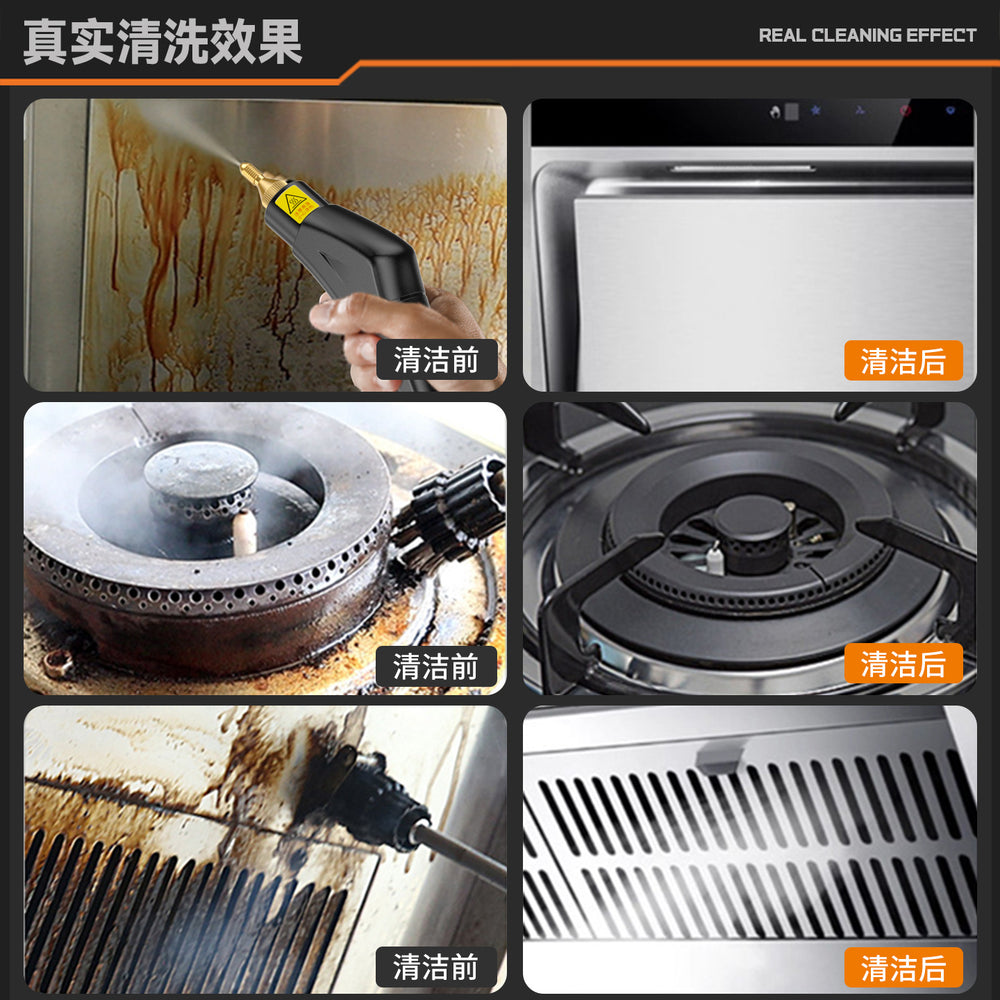 New high-temperature, high-pressure steam cleaner - compact, household appliance for kitchen, air conditioner, and fume hood cleaning - disinfection powerhouse