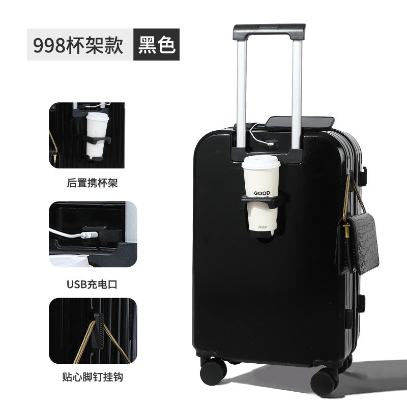 Luggage cup holder Internet celebrity 20 inch 240,000 wheel password case 26 durable and sturdy suitcase trolley case