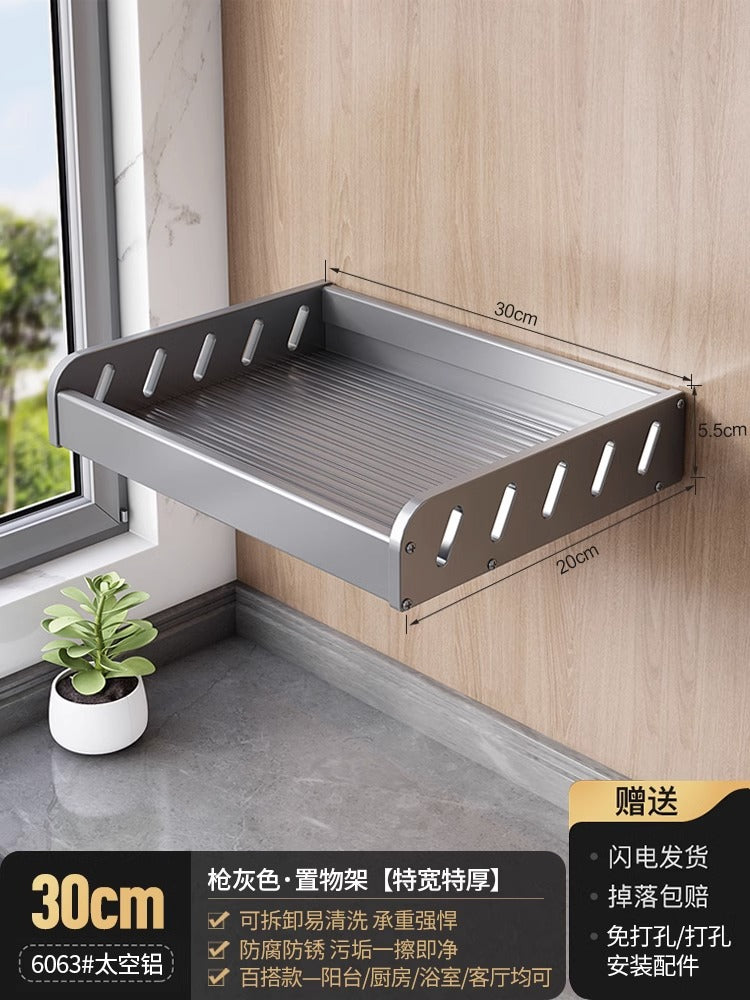 White balcony, washing machine rack above the laundry pool, no punching, wall hanging, living room, bedroom, flower storage shelf