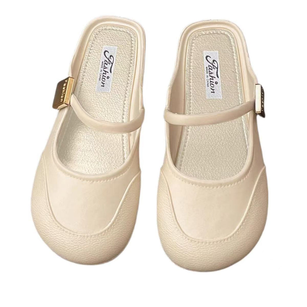 Baotou slippers for women 2025summernew arrivaloutwearretrofrench lazy shoes slip-on half slippers beach sandals