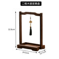 Walnut color fruit plate with handle chinoiseriefor home living room nut plate tea snack plate snack candy dried fruit box compartment plate